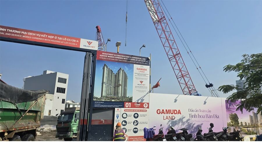 Công trường dự án Chung Cư Gamuda Hải Phòng ngày 8/1/2026