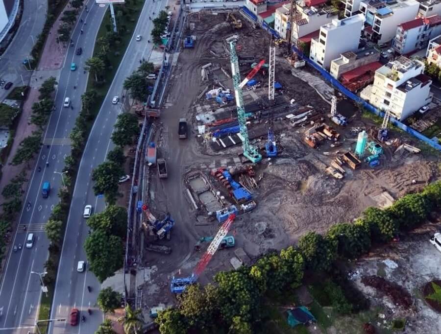 Công trường thi công dự án chung cư gamuda hải phòng