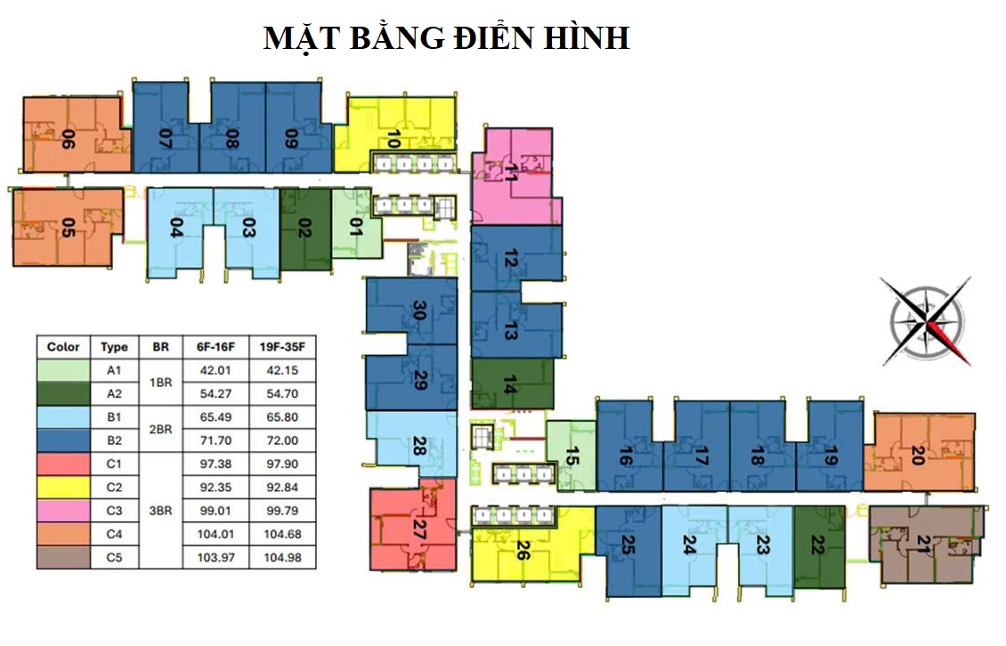 mặt bằng tổng thể chung cư ambience hải phòng